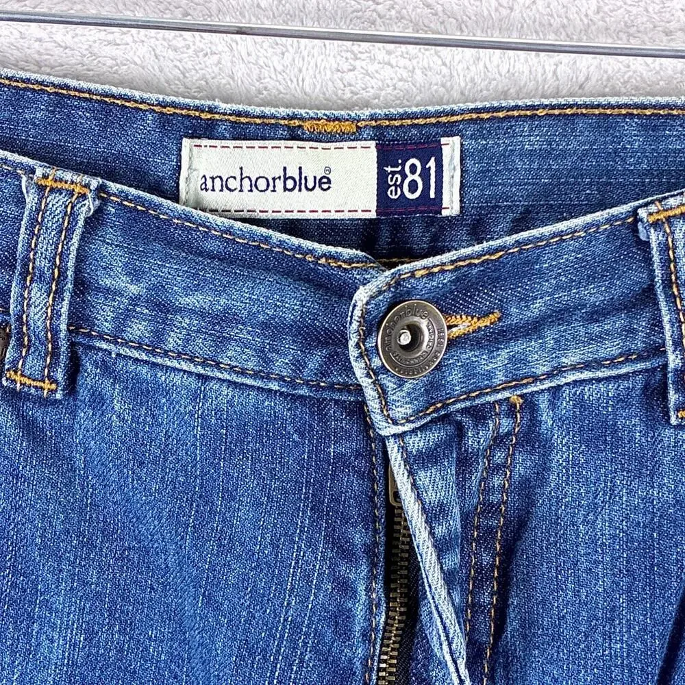 VTG Y2K Anchor Blue Shorts 38 Mens Faded Baggy Skate Utility Grunge Streetwear